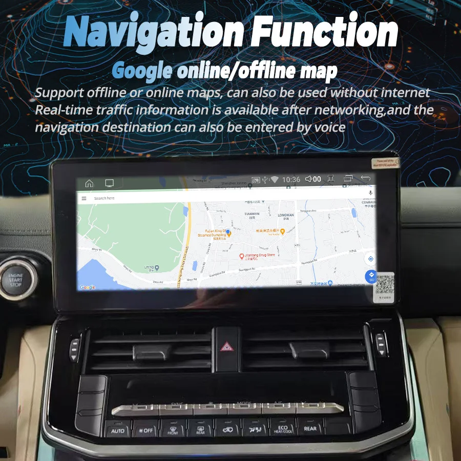 

12,3-дюймовый экран Android 15, для Toyota Land Cruiser 300 LC300 2022 2023, мультимедийный плеер, навигация, стереосистема Carplay, автомобильный GPS, аудио