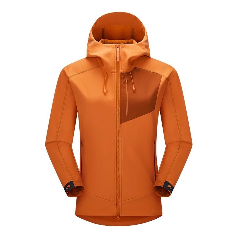 Outdoor Style Cycling Fashionable Versatile Warm Hooded Coats  Autumn Winter Cold-proof  Thickened Hiking Mountaineering Jacket