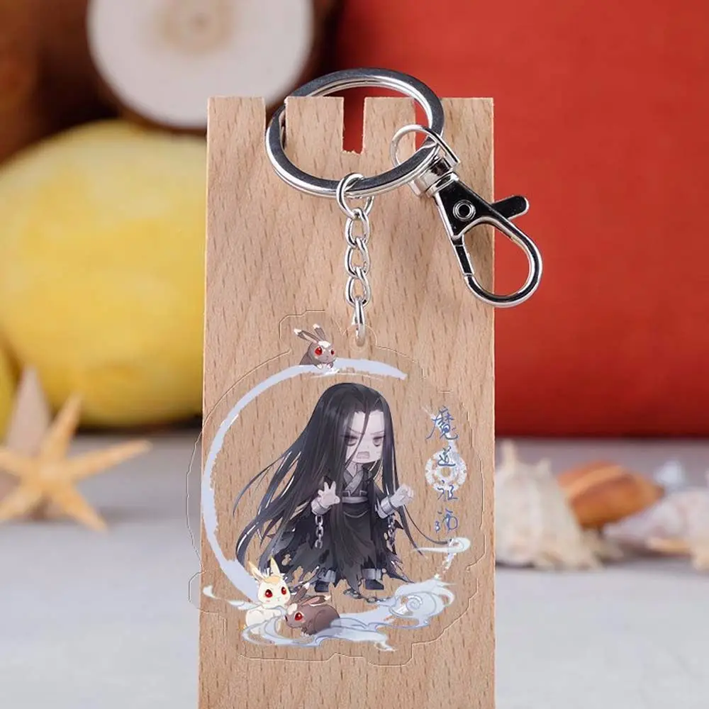 

Cute Cartoon Figure Acrylic Lan WangJi Wei Wuxian Bag Pendant Keychain Key Ring Holder Key Rings Mo Dao Zu Shi