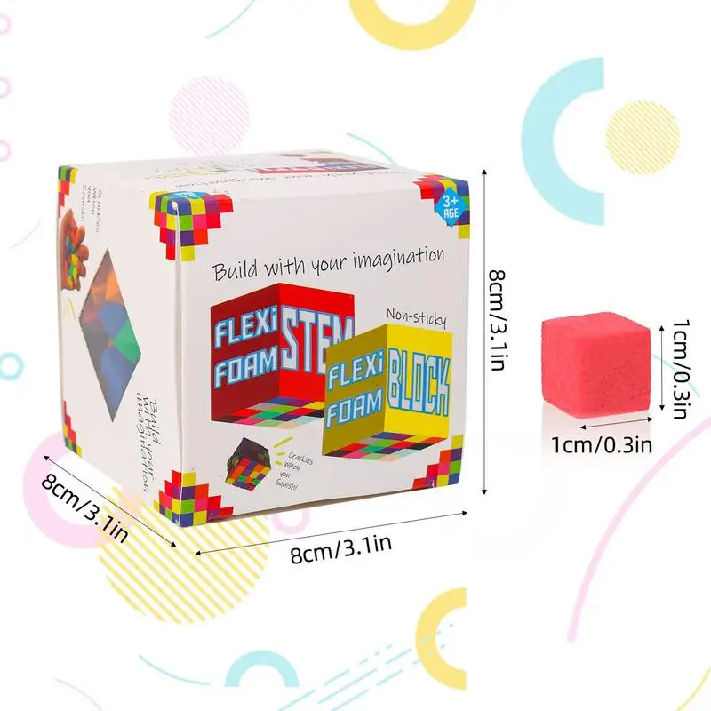مكعبات لاصقة كتل إسفنجية ناعمة التراص رغوة الطوب البناء مكعبات ما قبل المدرسة لعب للمنزل مدرسة مركز الرعاية النهارية رياض الأطفال