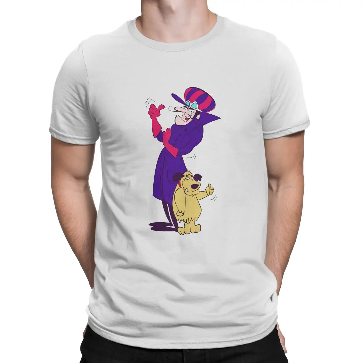 Wacky Races 60s Cartoon Good Job Tshirt Homme Men's Clothing Blusas Polyester T Shirt For Men