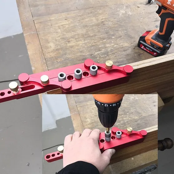 

Woodworking Straight Hole Locator Round Wood Drilling Machine Locator Hole Opener DIY Woodworking Drilling Tool