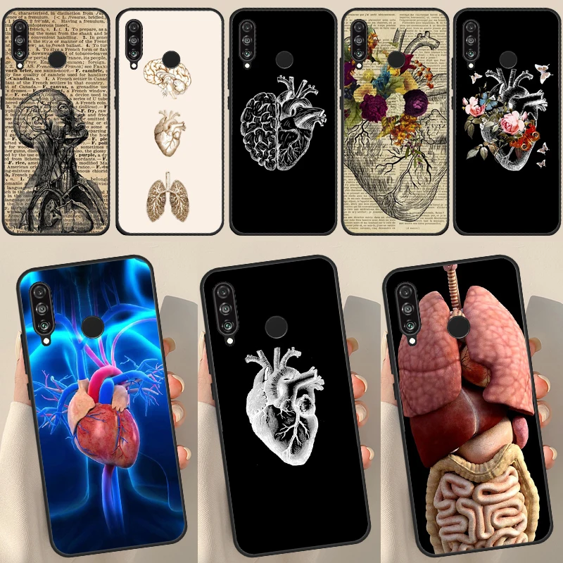 Medical Human Organs Heart Art Case For Honor 50 8X 9X 10i Cover For Huawei P30 P40 Lite P50 P20 Pro P Smart 2019 Nova 5T