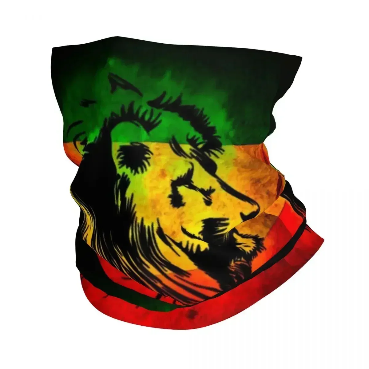 Rasta Lion Stripe Bandana Neck Cover Printed Jamaican Jamaica Mask Scarf Multi-use FaceMask Riding Unisex Adult Washable