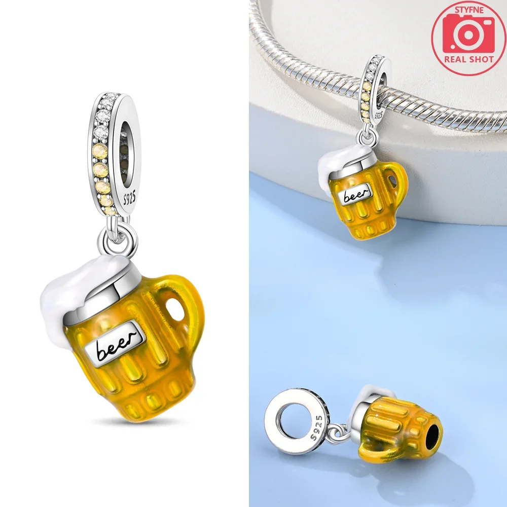 925 Sterling Silver  Camera Charm Beads Fit Original Bracelets Bag Keychain Charms Beads Pendant Diy Women Jewelry Gift