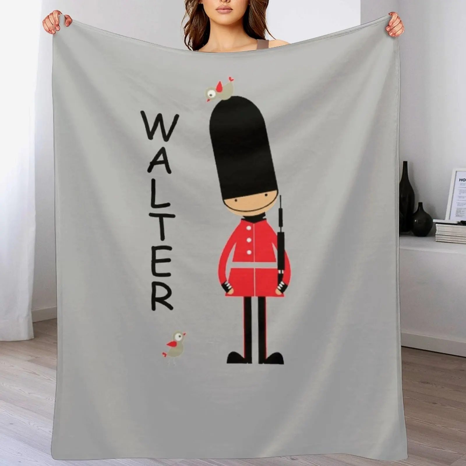 

Vintage Funny London Queen Guard United Kingdom Soldier Retro British Souvenir UK Gift Throw Blanket Thin bed plaid Blankets