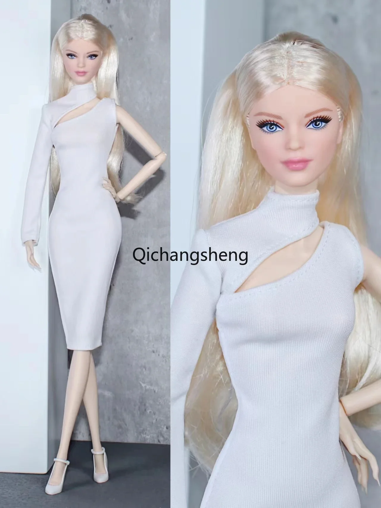 1:6 Fashion White Dress For Barbie Doll Clothes For Barbie Clothing Evening Dresses Frock Party Gown 11.5