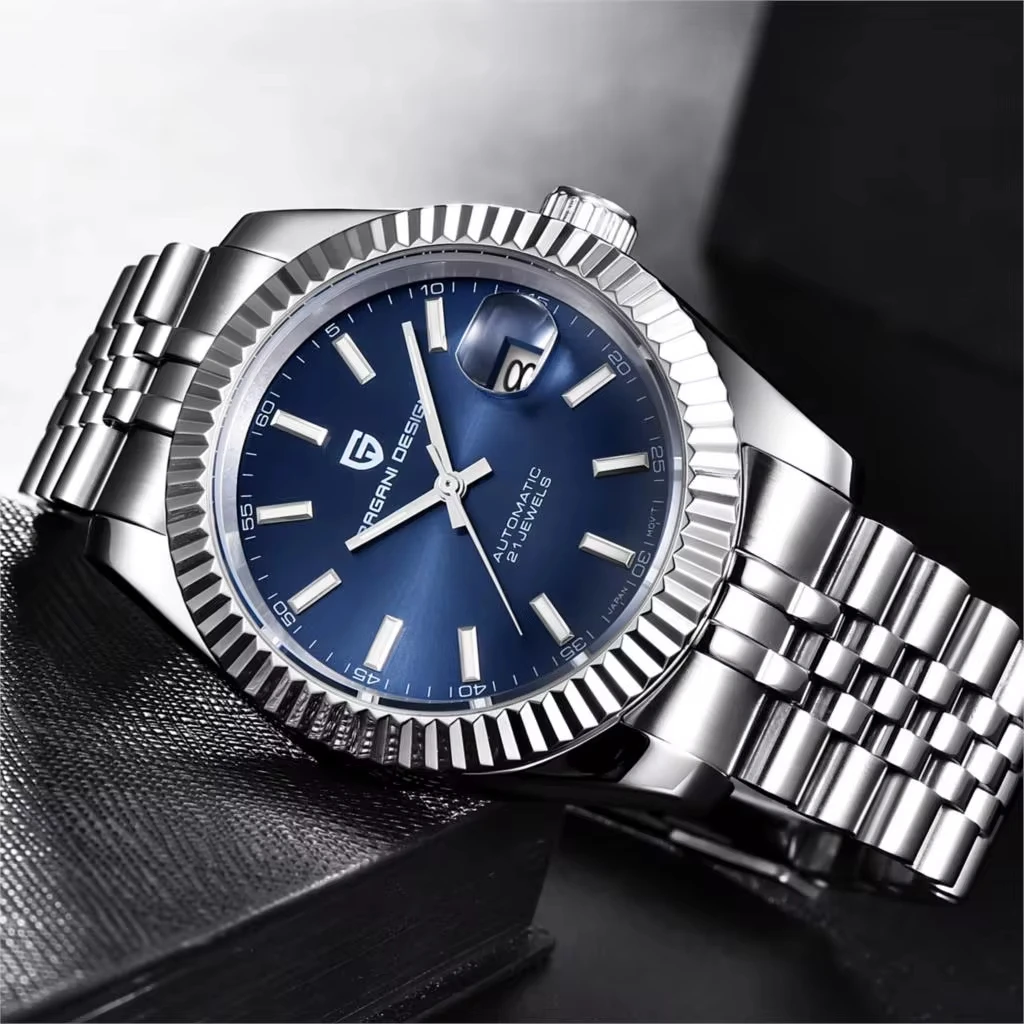 PAGANI DESIGN Men\'s  Business Sports  Mechanical Automatic  luminous Watch Stainless Steel Bracelet PD1645 NH35A Reloj Hombre
