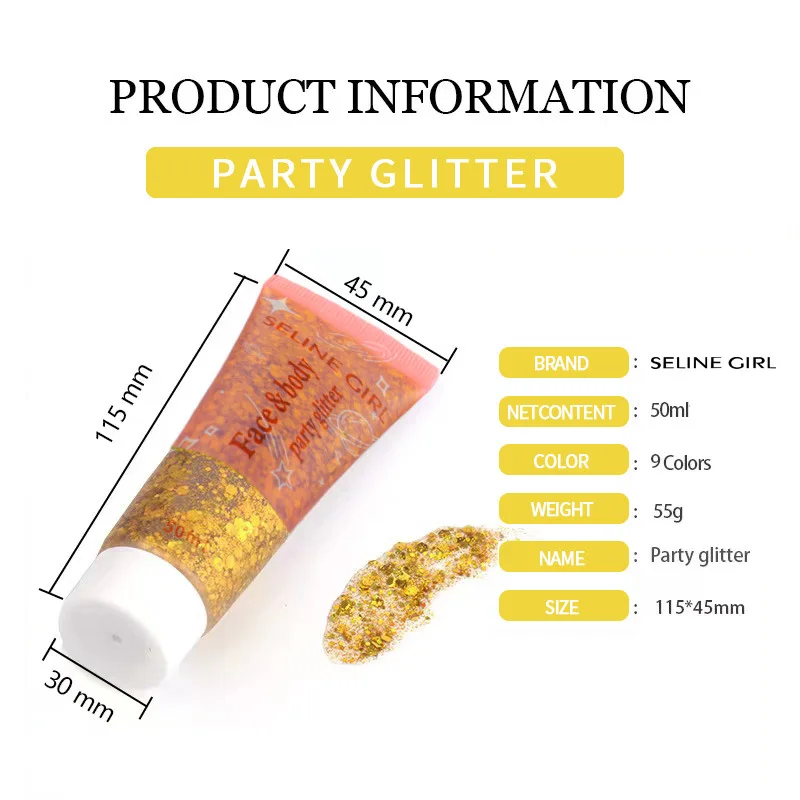 Langdurige Glitter Gel Oogschaduw Glitter Oogschaduw Oogschaduw Voor Nachtclub Podium Make-Up