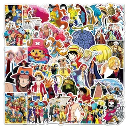 50PCS One Piece Luffy Stickers Anime Decals Toys DIY Notebook Motorcycle Skateboard Phone Waterproof Cartoon Sticker Packs