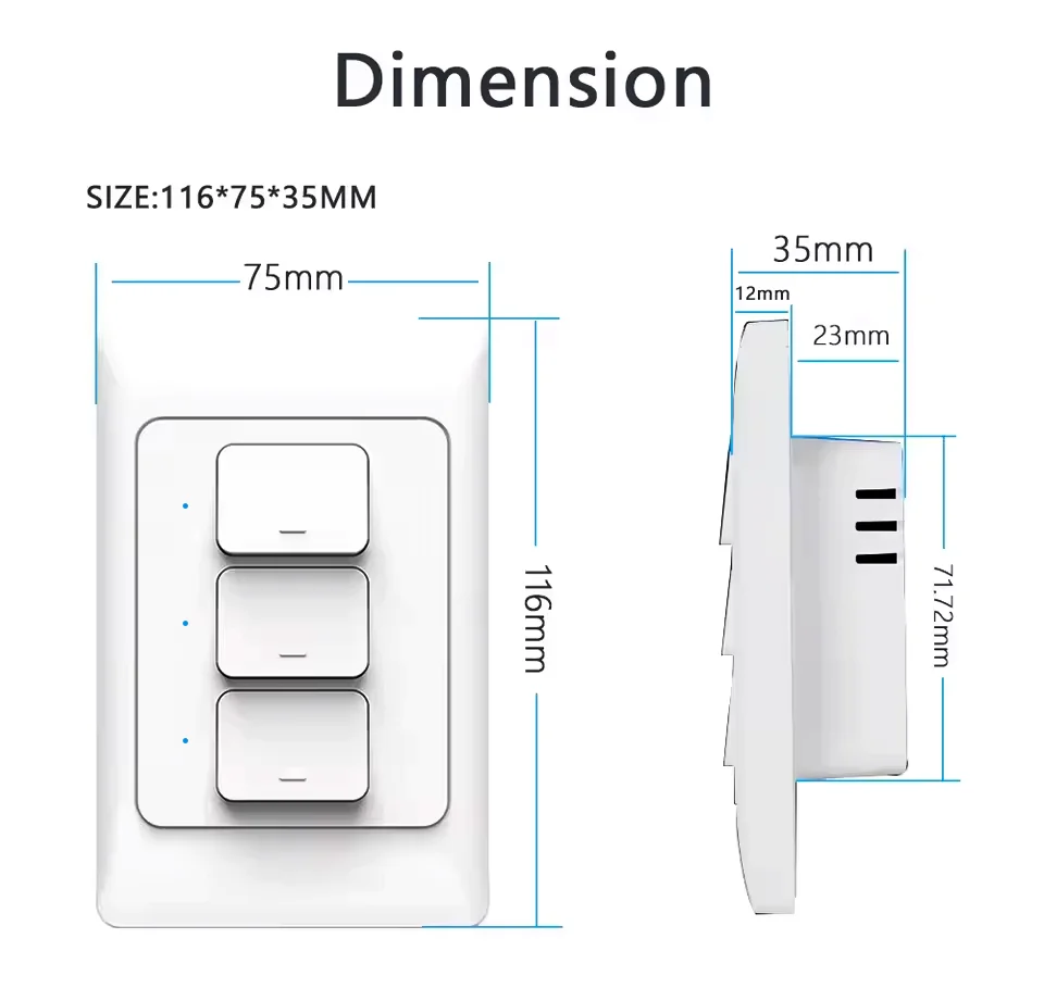 VBU Tuya Zigbee 3.0 Smart Wall Switch Wall Push Button Physical Switches Smart Wireless Voice Remote Control Google Home Alexa