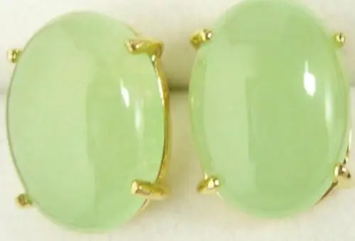 Beautiful!Quartzite stone   yellow metal Earring 13X18MM