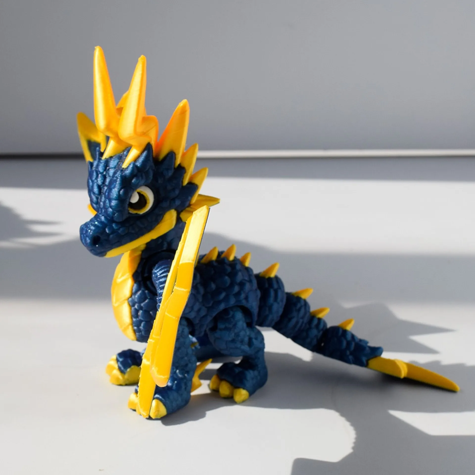Novo 3d impresso relâmpago kirin brinquedo estátua simulação dragão voador modelo animal articulações móveis decoração de mesa ornamentos crianças presente