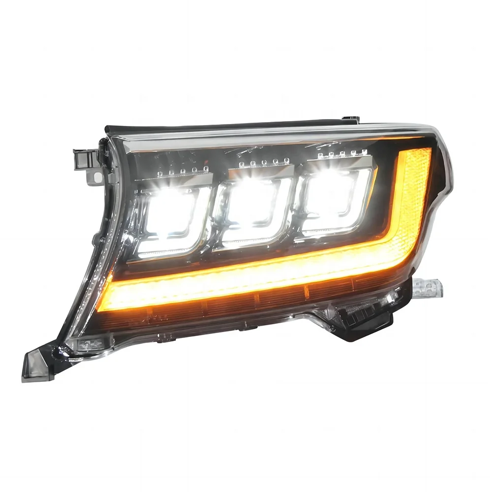 Car Lights Headlights Head Lamp For Toyota LC200 Land Cruiser 2008-2015 Facelift New Headlights With 3 lens led headlights