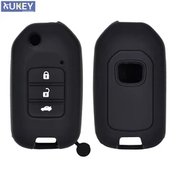 3 Button Silicone Car Key Fob Pocket Cover Case For Honda Civic CR-V HR-V Accord Jade Crider Odyssey 2015- 2018 Remote Protector