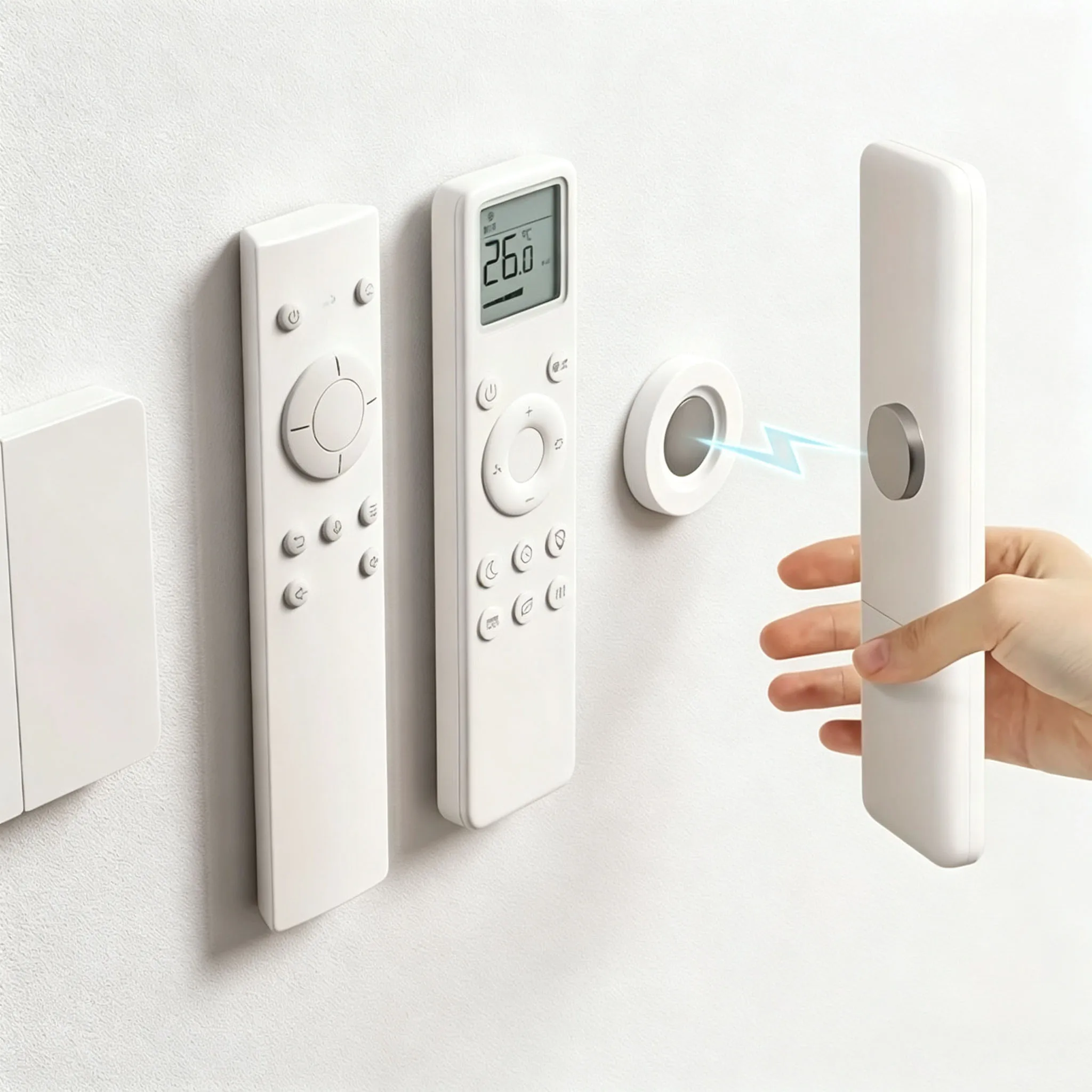 Magnetic Hooks Wall Mount Strong Magnet Remote Control Invisible Holder Fridge Sticker Home Organizer Hook No Punching Required