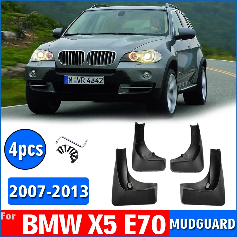 

2007-2013 FOR BMW X5 E70 Mudguards Fender Mud Flap Guard Splash Mudflaps Car Accessories Auto Styline Front Rear 4pcs Mudguard