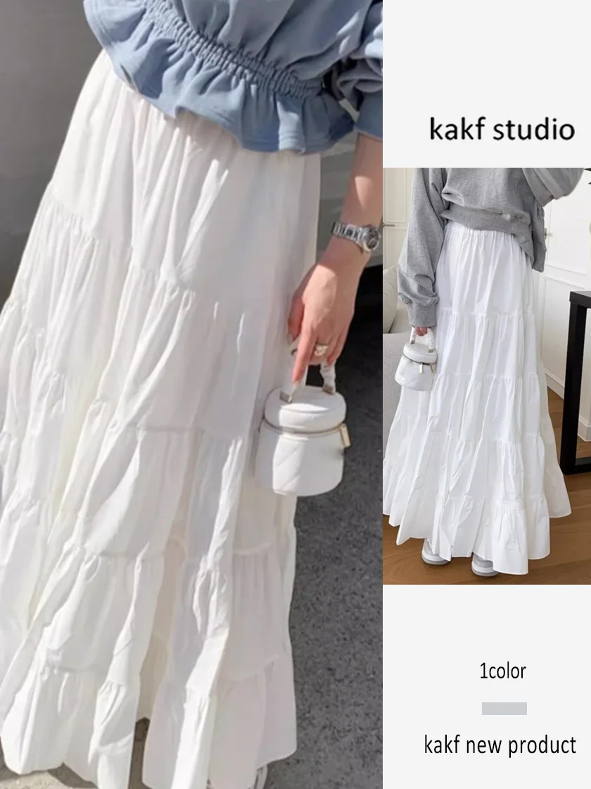 

Ele Белая юбка-тортик, женская летняя юбка трапециевидной формы длиной до колена с высокой талией, длинная юбка Fairy T, нежная оберливающая юбка для тела