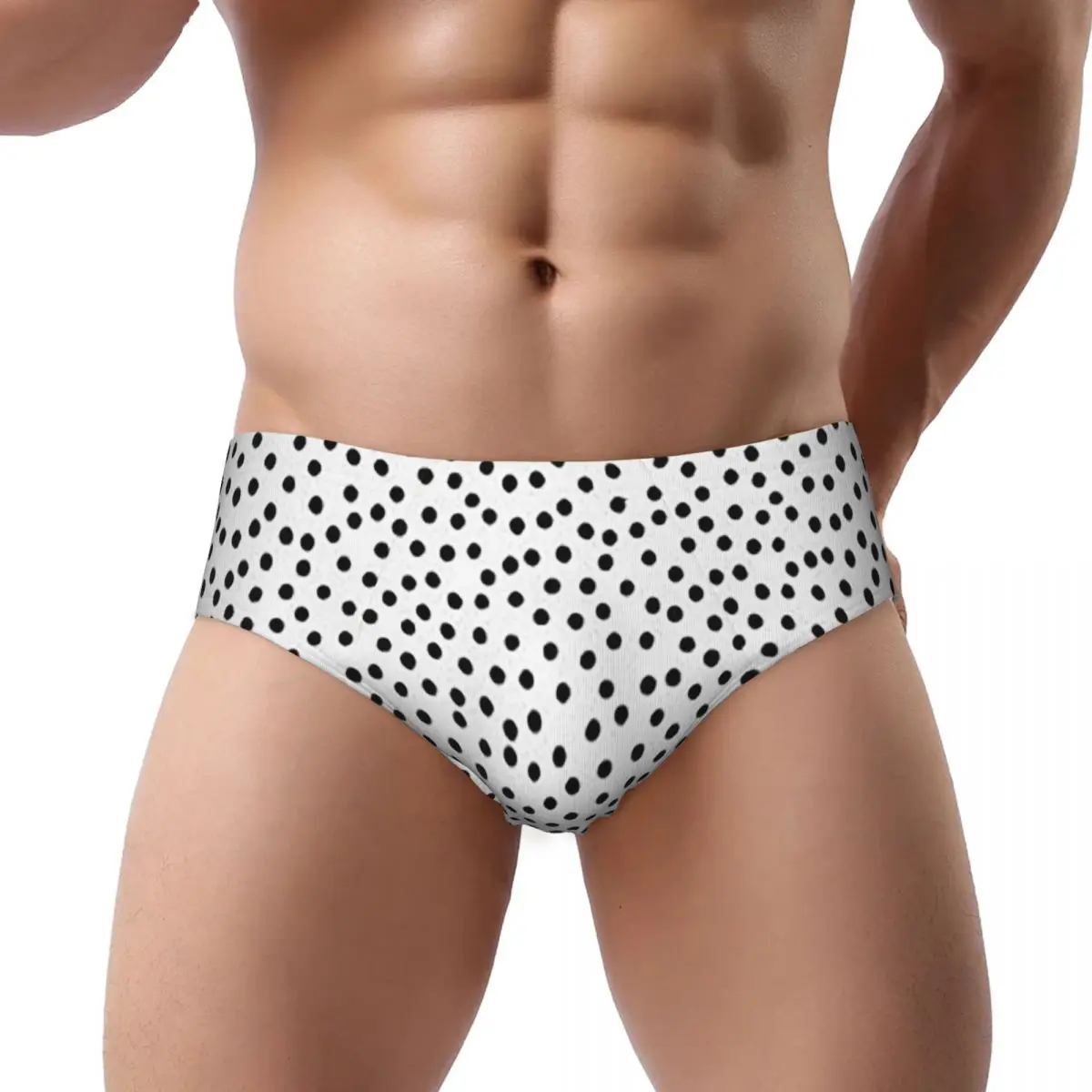 

Black And White Polka Do Men's Triangle Panties Comfortable Boxer Underpants Short Underwear for Homme Man Boyfriend Gift