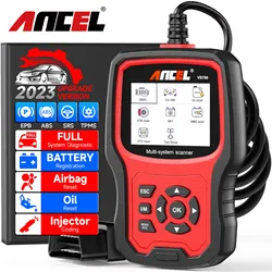 ANCEL VD700 Professional OBD2 Scanner for VW for Audi for Seat for Skoda Oil EPB SAS TPMS Reset Full System Code Reader