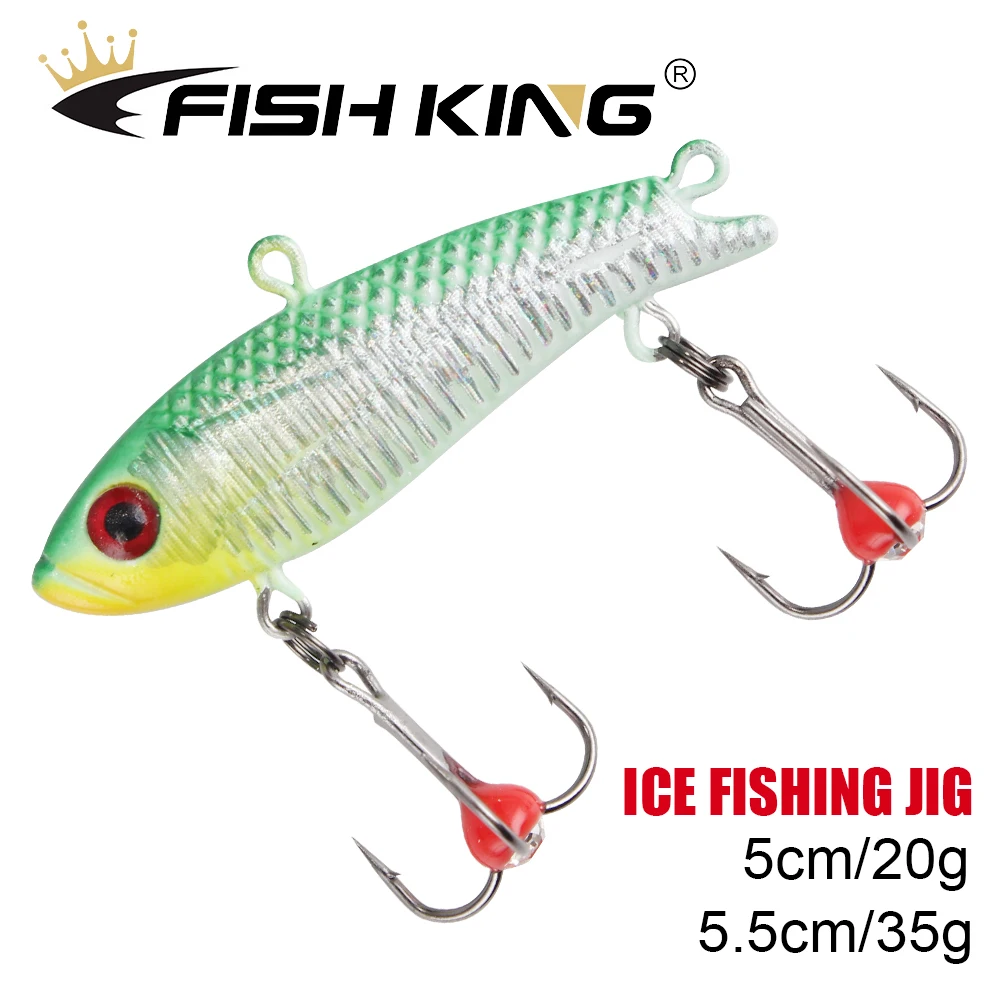 

FISH KING Winter Ice Fishing Lure 3D Eye Colorful AD-Sharp Bait Hard Artificial Balancer for Carp and Bass 20g 35g