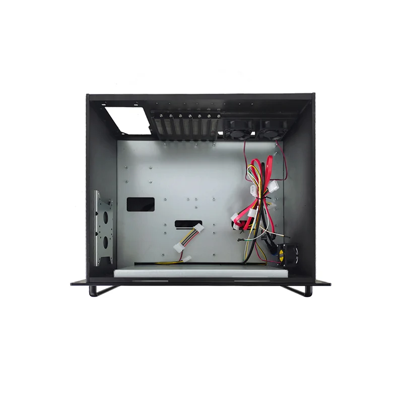 Caja integrada montada en rack de la pantalla táctil 7U con la caja industrial del ordenador del servidor de la pantalla HD de 15 pulgadas