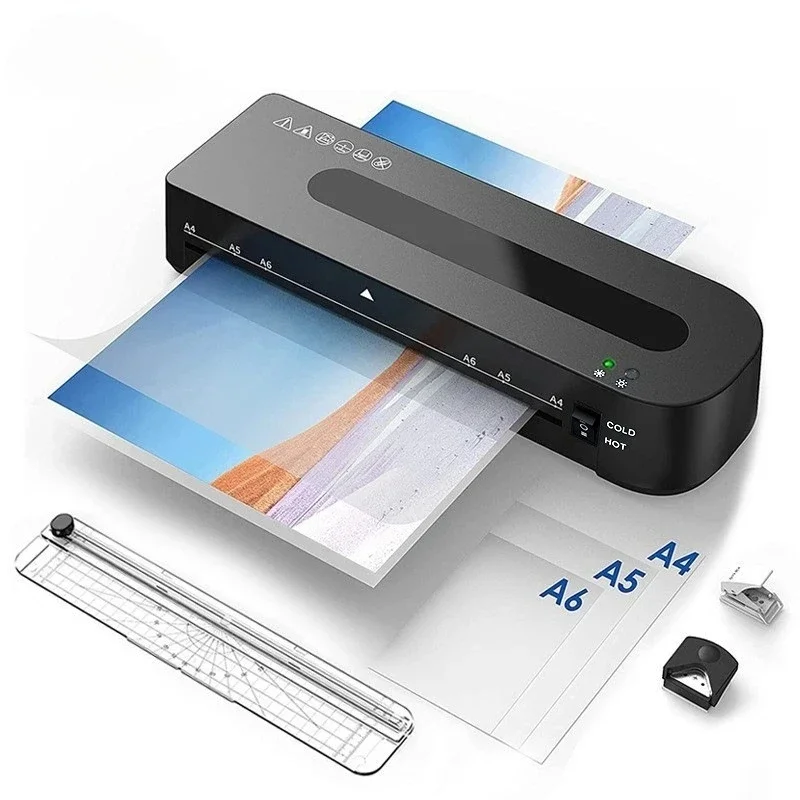 Machine de plastification professionnelle A4/A5/A6 pour documents et photos, machine de scellage à chaud et à froid, machine de surplastification de bureau