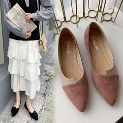 Women'S Pointed Toe Flat Shoes Solid Color Knitted Shoes Casual Breathable Ballet Flats Women Loafers Sneakers Zapatos De Mujer