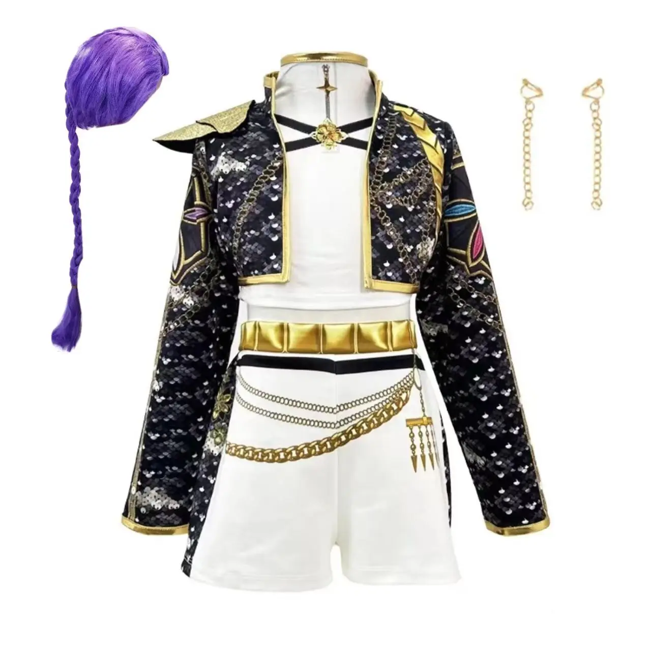 Kpop شيطان الصيادين الفتيات مرحلة الأداء كوس هالوين كرنفال موضوع أداء الحفلات المعبود لعب الأدوار RumiFashion الفتيات الدعاوى