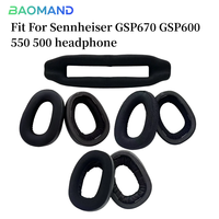 1 set Replacement Ear Pads Earpads Headband for Sennheiser GSP670 GSP600 550 500 Headphones Memory Foam Ear Cushion Cover