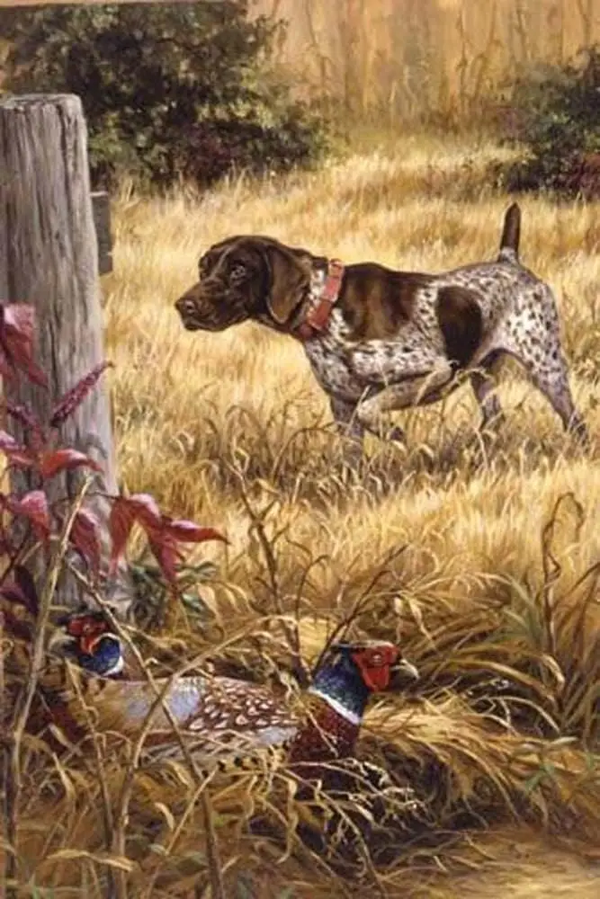 German Shorthaired Pointer Wood Jigsaw Puzzle, 500 Piece Jigsaw Puzzle challenging and Stimulating Puzzle Game, Wall Art Un sign