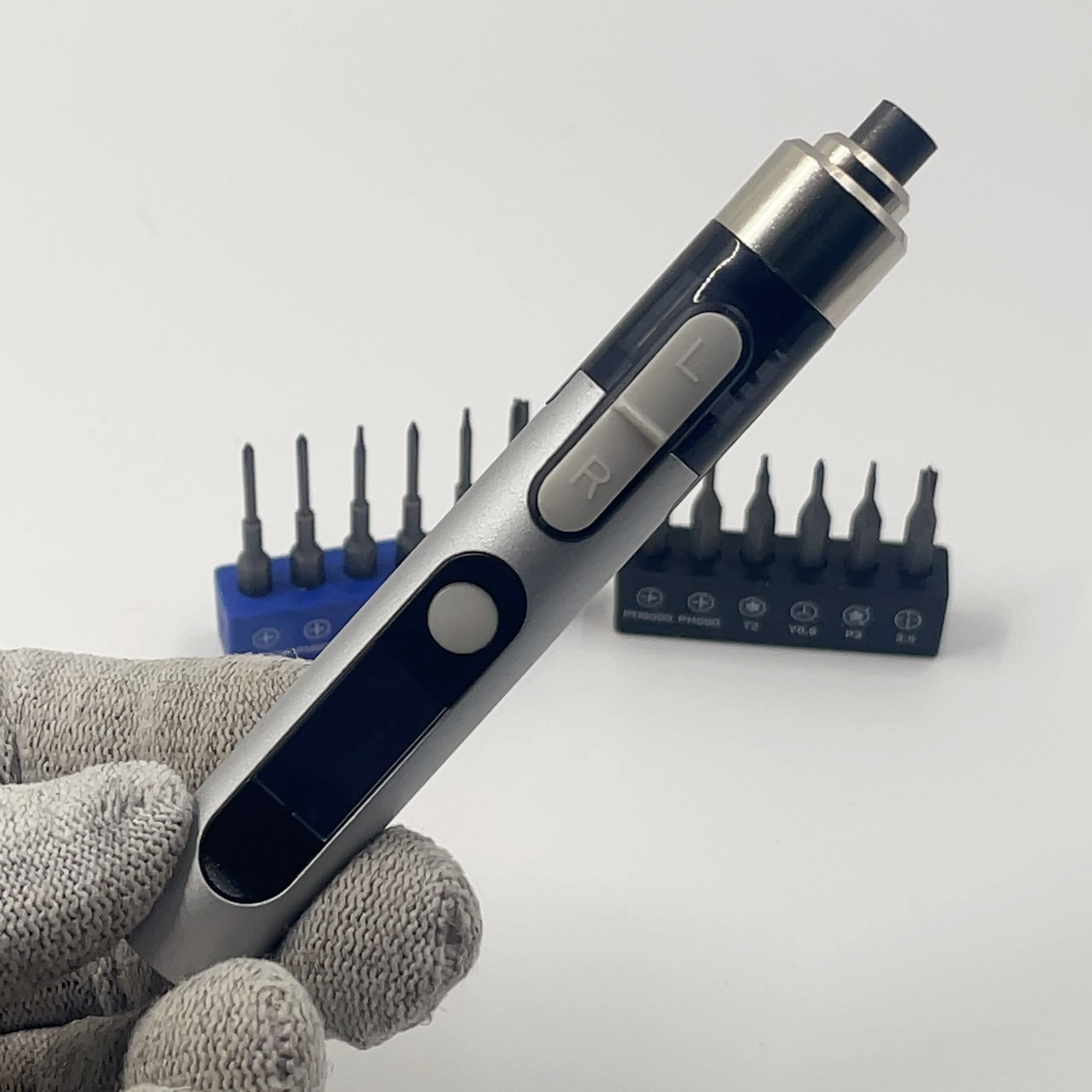 MaAnt L5 12in1 Torque Electric Screwdriver Wrench With Strong Magnetic Adsorption Bits For Mobile Phone Disassembly Repair Tool