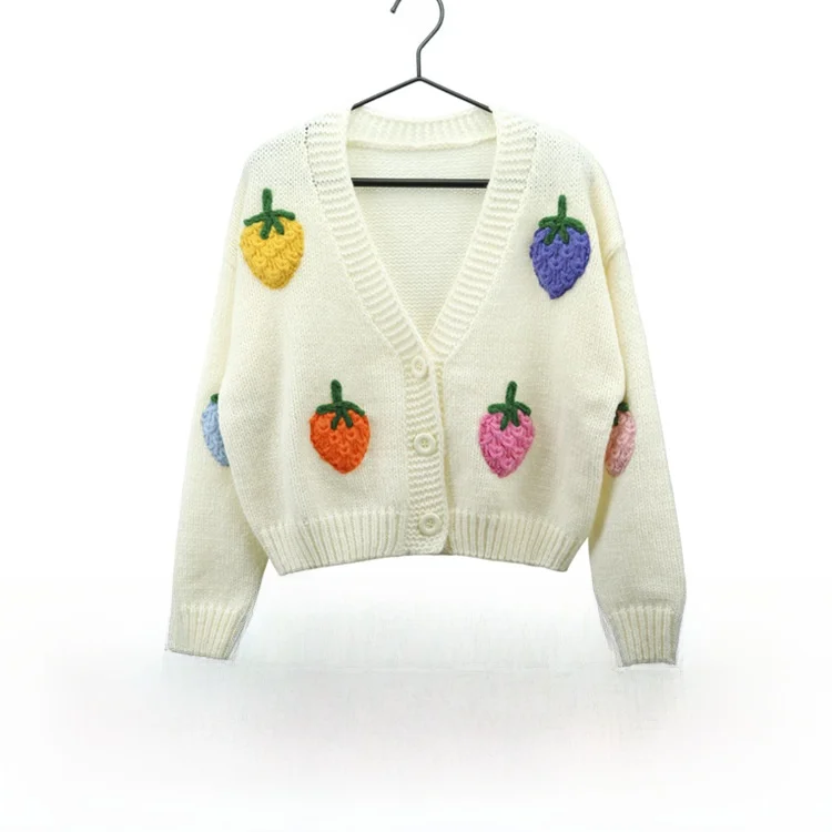 

Элегантный вязаный кардиган с длинными рукавами для женщин: модный, повседневный, с ручной вышивкой, в стиле смарт-кэжуал, эксклюзивно онлайн