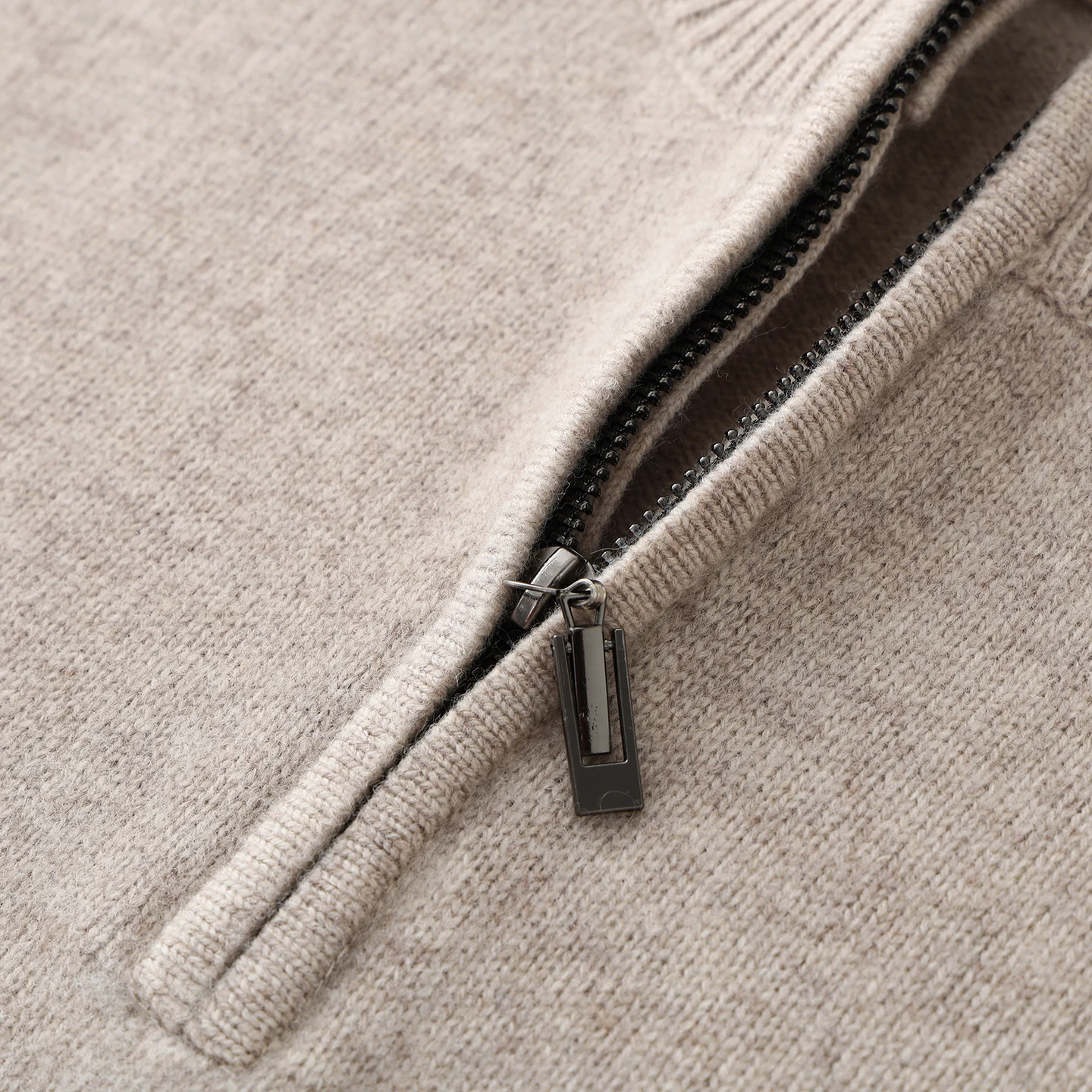 New Men Knitted Half Zipper Style Pullover Pure Australian Wool Business Sweater Half-height Neck High quality Thicken Warm Tops