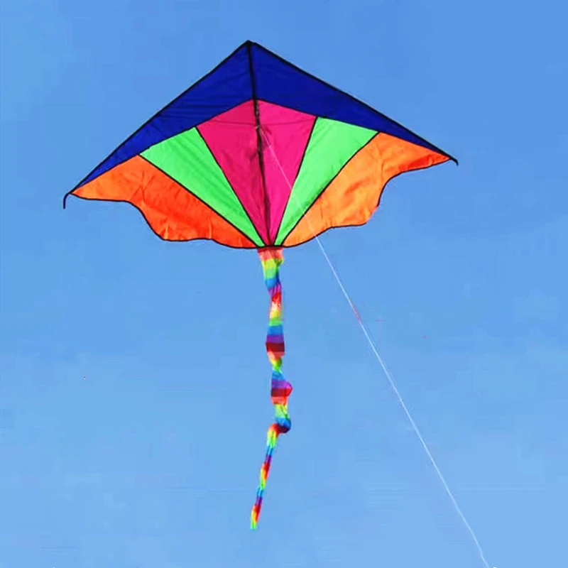 free shipping rainbow kite for kids kite nylon toys flying kites children kite line weifang large kite factory kite pilot planet