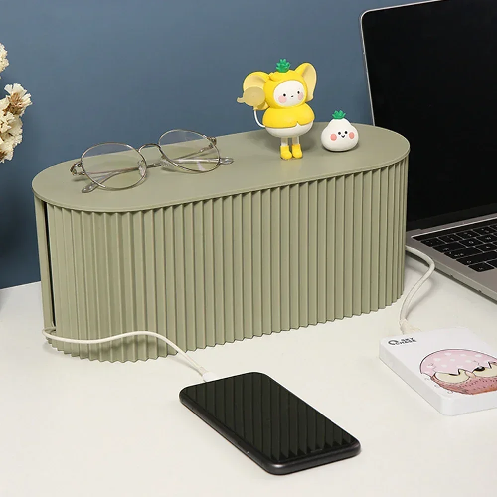 Nordic Plug Board Storage Box Cable Wire Organizer Case Socket Wireless WiFi Router Bracelet Desktop Data Line Holder Shelf