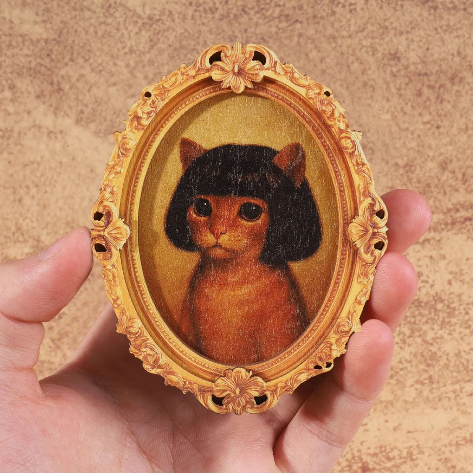 Cute Retro Framed Art Magnet, Funny Retro Art Wooden Magnet Frames With Strong Hold, Quirky Fridge Magnet For Fridge