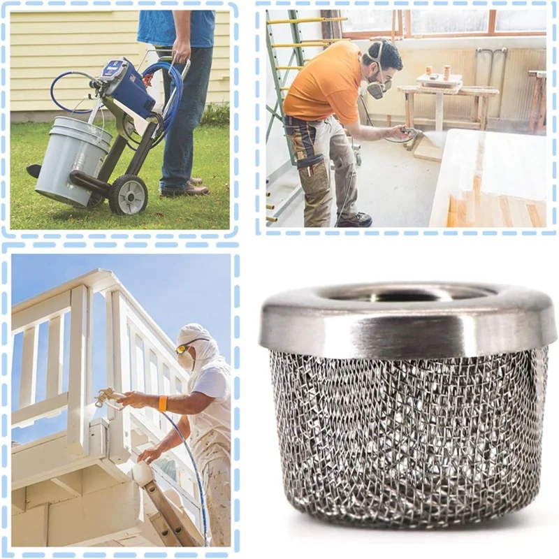 

AB41-6 шт., впускной фильтр для насоса из нержавеющей стали, сетчатый фильтр для безвоздушного распылителя краски, всасывающий шланг, заменяет фильтр 181072