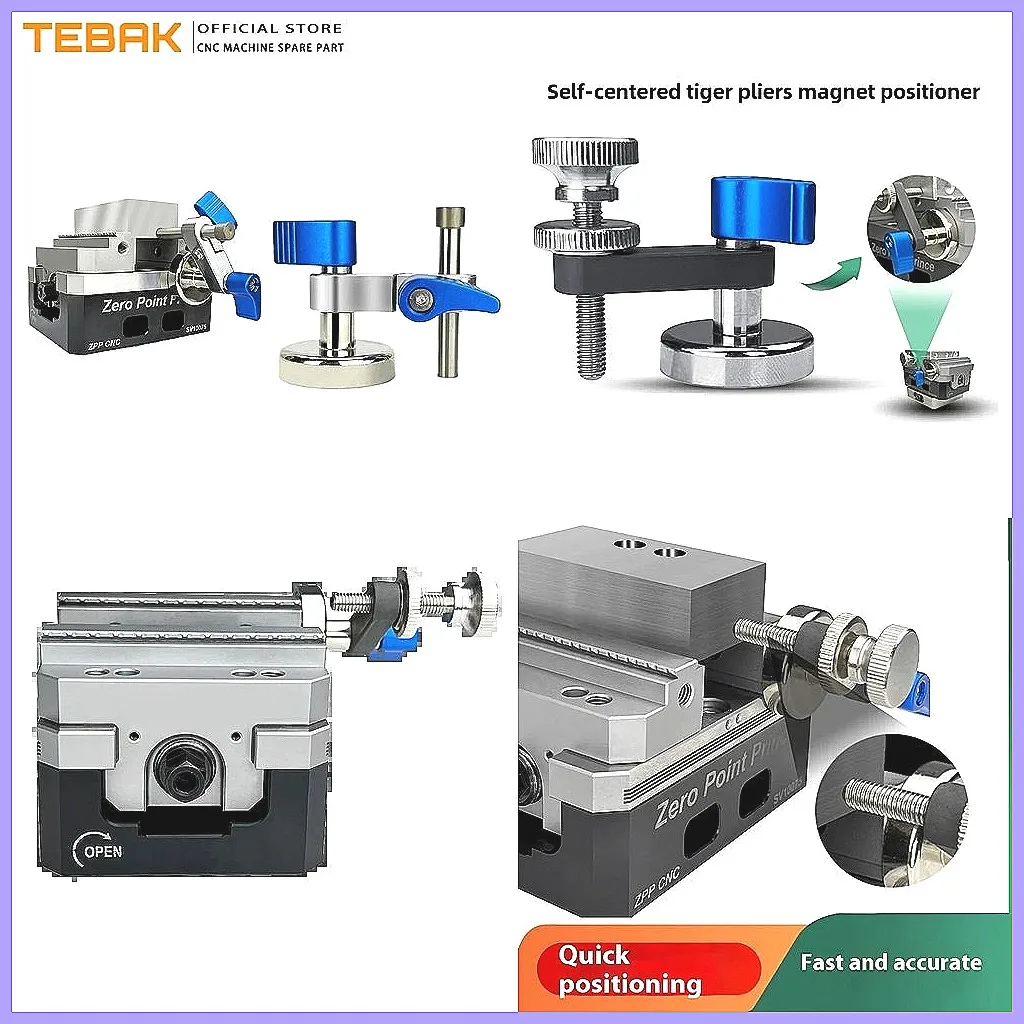 

Самоцентрирующийся магнитный позиционер-зажим для станков с ЧПУ, позиционер для заготовок с параллельными губками, комплект для точной обработки