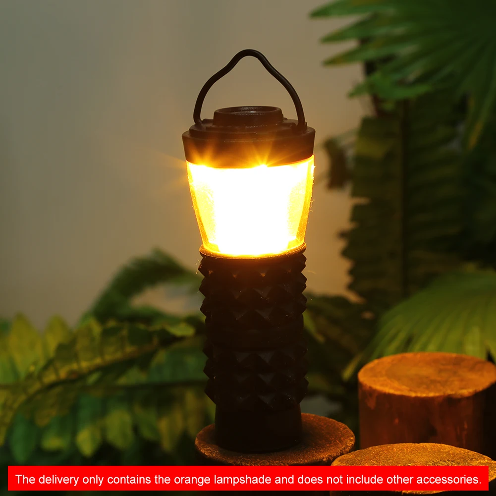 Orange Camping Light Cover Color Change Camping Lamp Cover Plastic Lantern Cover Lightweight for Camping Light