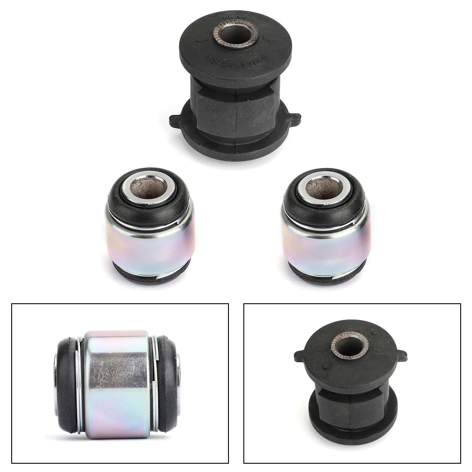 3Pcs Rear Arm Assembly Knuckle Bushing For Toyota Highlander Camry Avalon 48725-33050 42210-20010 Bushing Car Parts