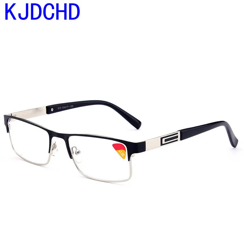 

KJDCHD Высококачественные деловые очки для чтения, мужские линзы с асферическим твердым покрытием из смолы, очки для чтения, мужские очки для пресбиопии + 1,0