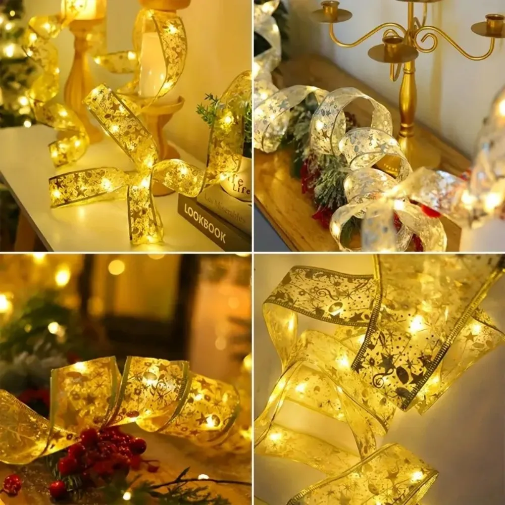1 قطعة 5 متر/10 متر عيد الميلاد صندوق بطارية الذهب الشريط ضوء سلسلة ، باستثناء البطارية ، تستخدم لشجرة عيد الميلاد ، شرفة ، هدية صندوق الديكور