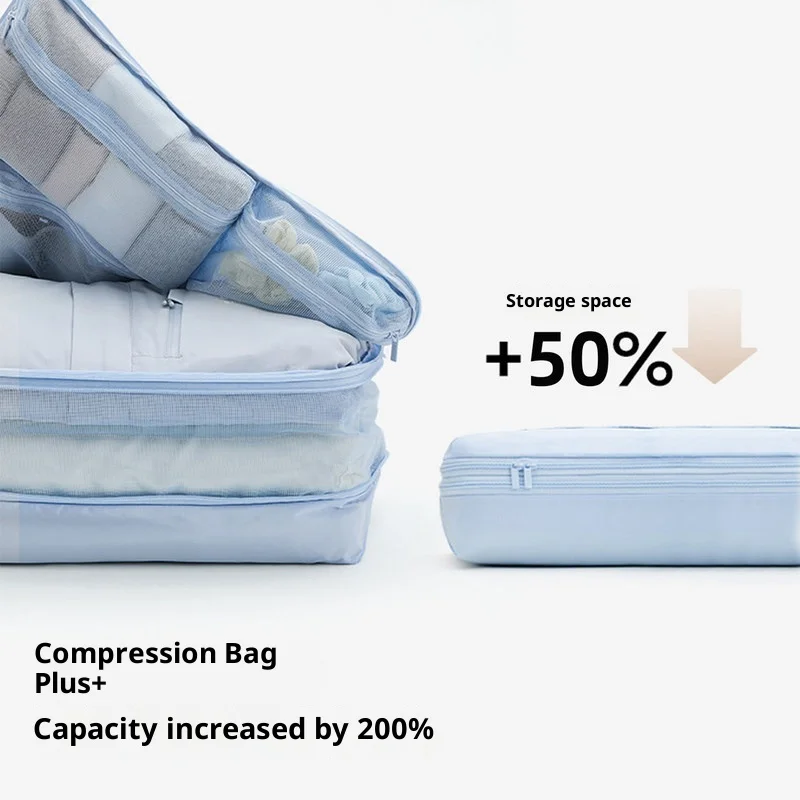  5‑in‑1 Compression Travel Packing Bags Large Capacity Portable Clothing Underwear Organizer Suitcase Storage Business Travel