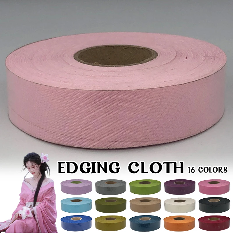 

45m/1roll Polyester Twill Edge Tape Cloth Strip for DIY Sewing Hanfu Dress Hemming Accessories Edge Covering Craft 3cm Wide