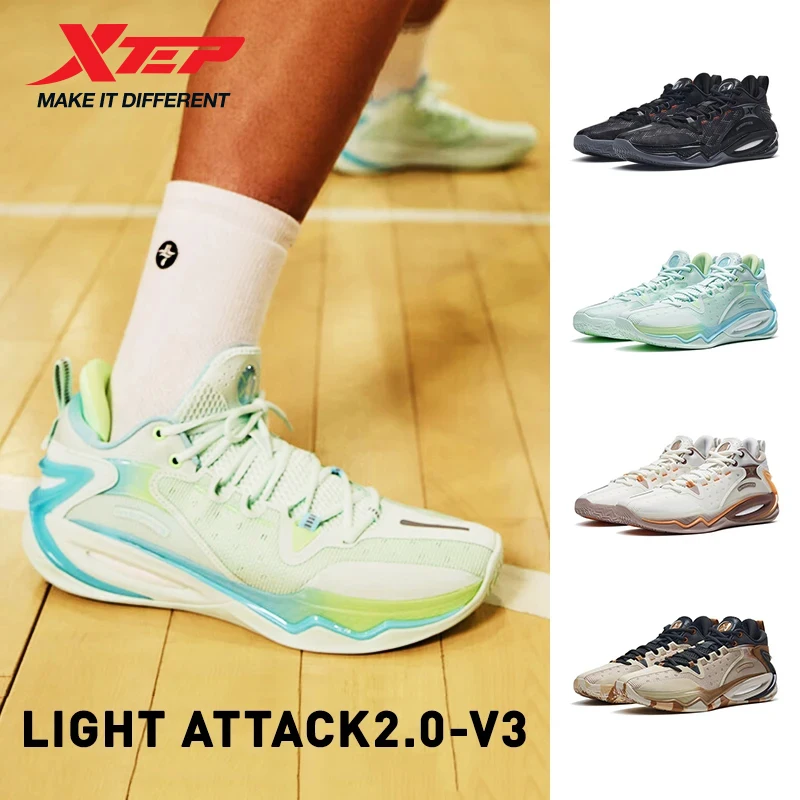 Xtep Light Attack 2.0 V3 Basketball Shoes For Men Spring Men's Mid