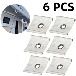 6 Pcs Hot Sale S Shaped Camping Awning Hooks Clips RV Tent Hangers Light Hangers With Holes For Caravan Camperb Accessories