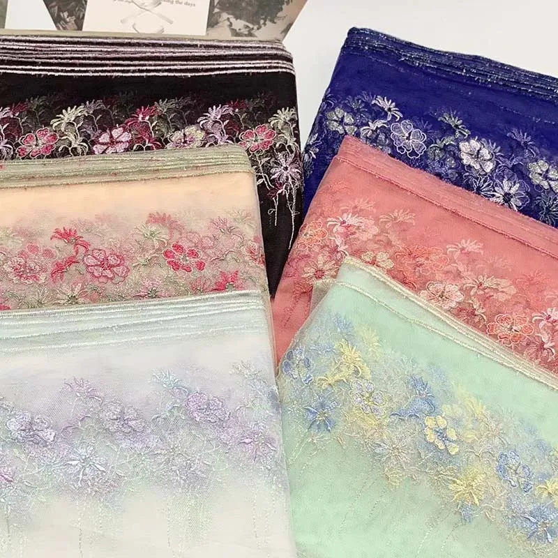 

15 ярдов сетка с цветочной вышивкой, кружевная бейка, розовый, зеленый, тюль, кружевное нижнее белье, платье, кружевной нейлон, полиэстер, материал для женщин