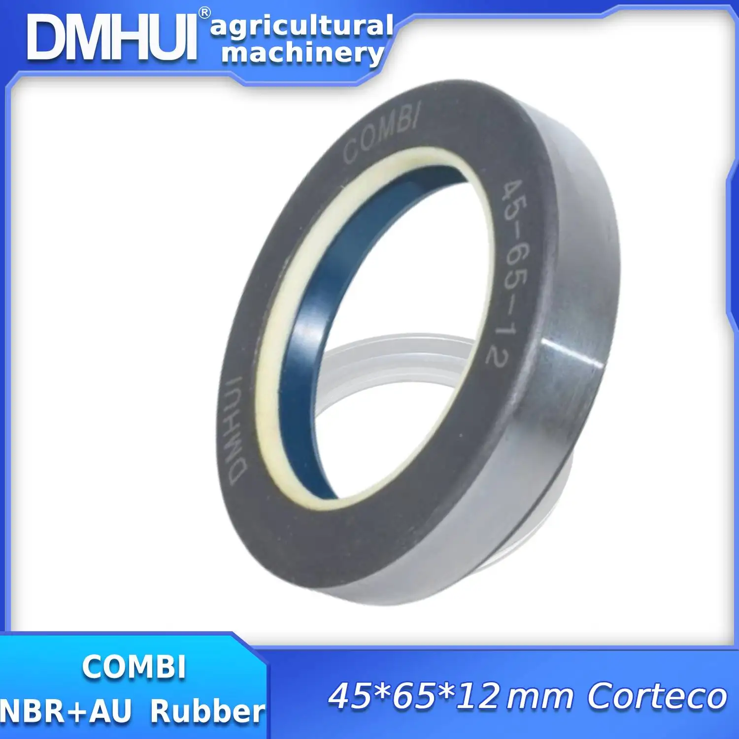 

DMHUI Composite Oil Seal 45x65x12mm COMBI Type NBR+AU for Corteco/12011969B ISO9001:2008