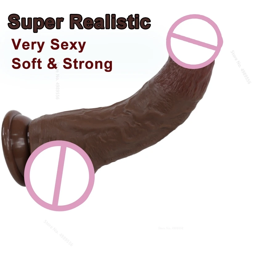 Realistic Dildo Dick Sex Toys Thick Penis Skin Feeling Adult Supplies Vaginal Anus Stimulator Double-layer Soft Silicone Sexshop